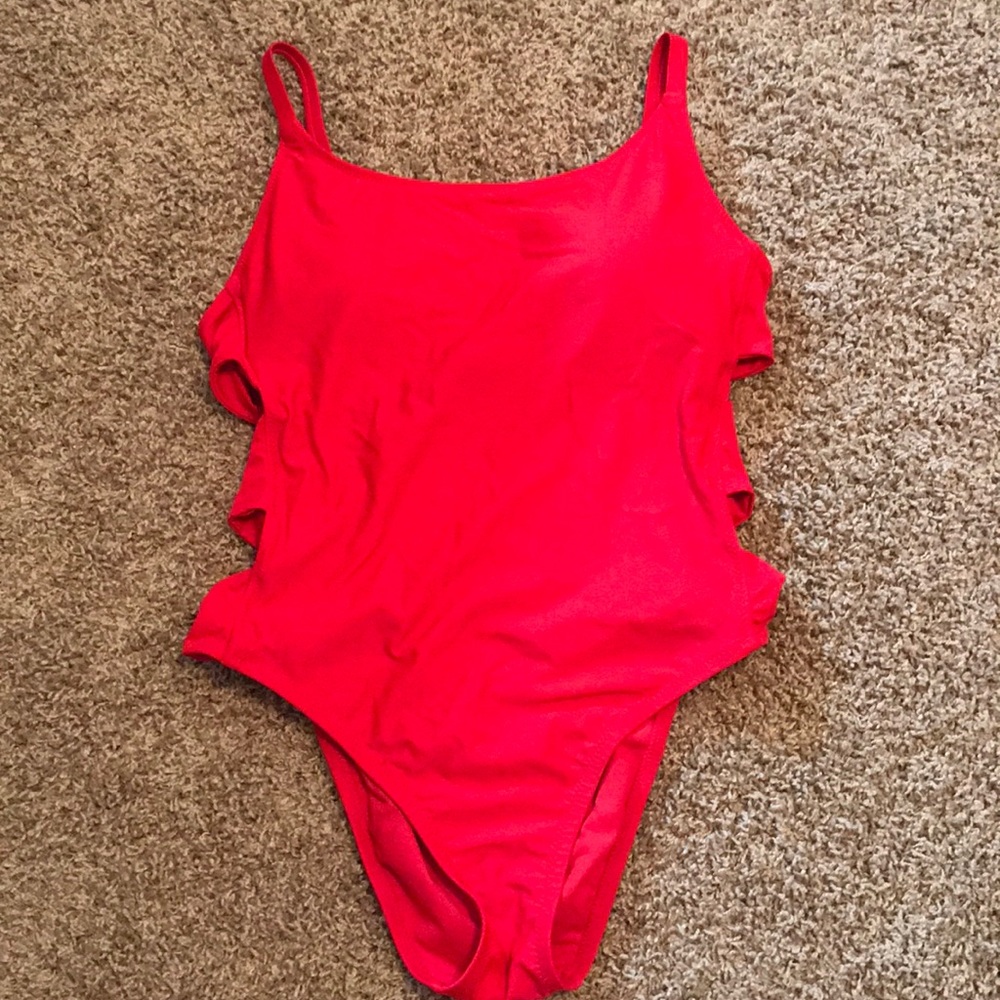 Red One-Piece Swimsuit